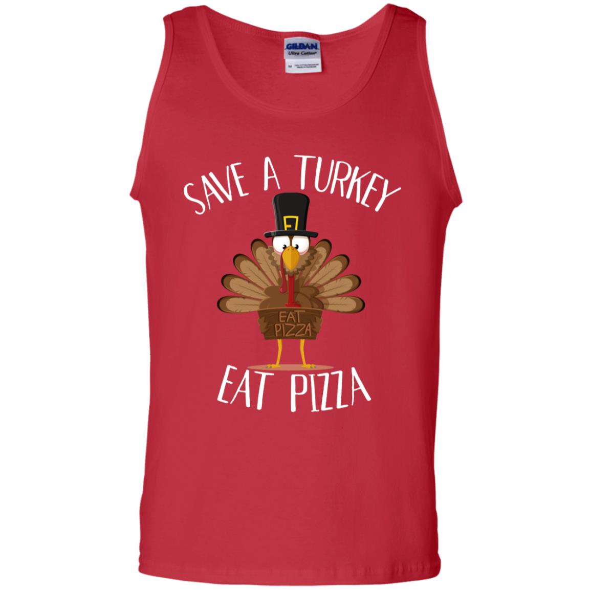 Save A Turkey Eat Pizza Thaksgiving Gift Shirt Red