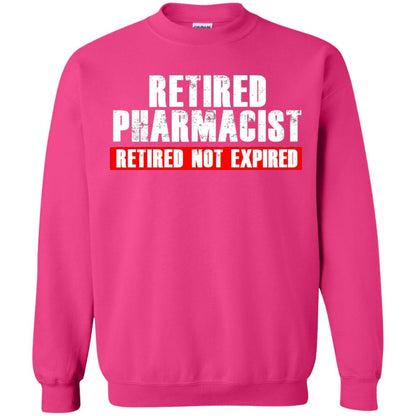 Funny Retired Pharmacist T-shirt Retired Not Expired Heliconia