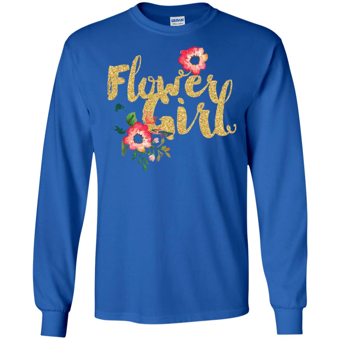 Flower Girl Bridesmaid Wedding Reception T-shirt Royal