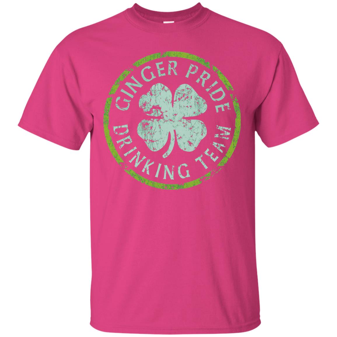 Funny Ginger Pride Drinking Team Irish T-shirt Heliconia