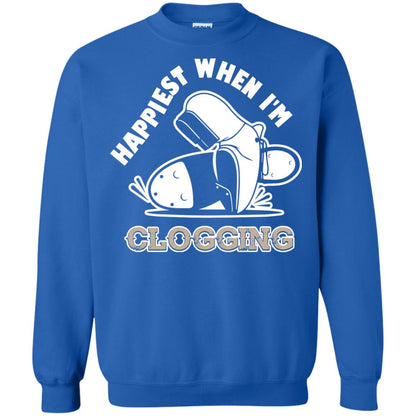 Clogger T-shirt Happiest When I'm Clogging Royal