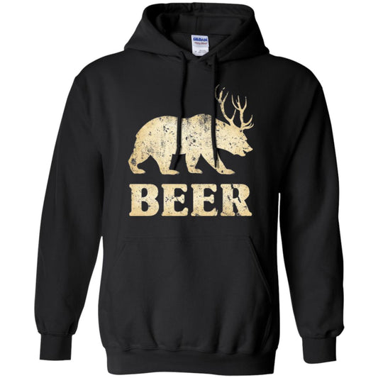 Beer T-shirt Vintage Bear Deer Black