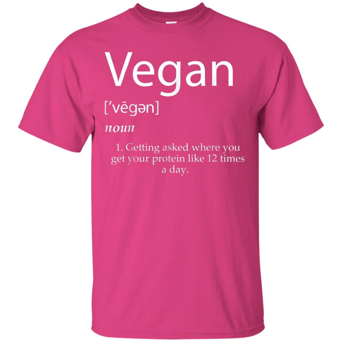 Vegan Definition Shirt Funny Veganism Protein Cookbook Heliconia