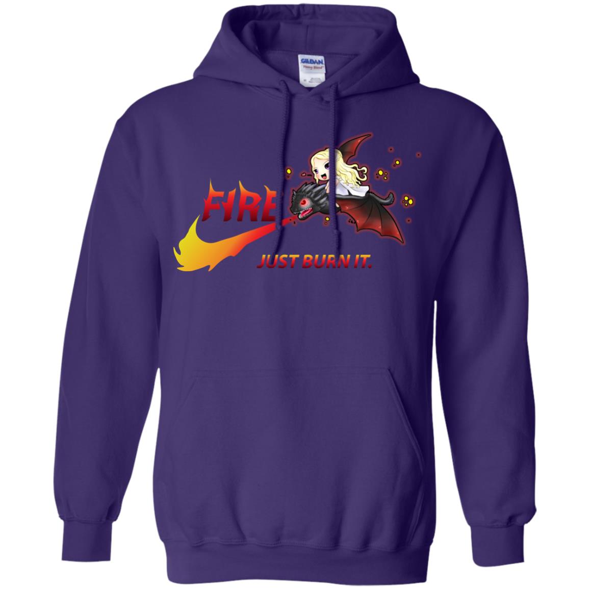 Fire Just Burn It Dany Drogon T-shirt Purple