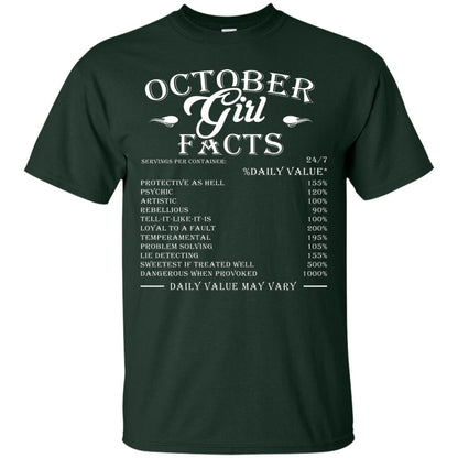 October Girl Facts Facts T-shirt Forest