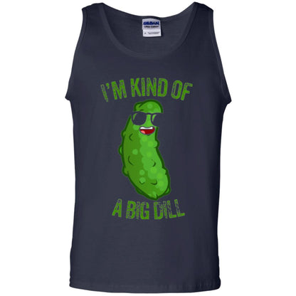 Funny Pickle T-shirt I_m Kind Of A Big Dill Navy