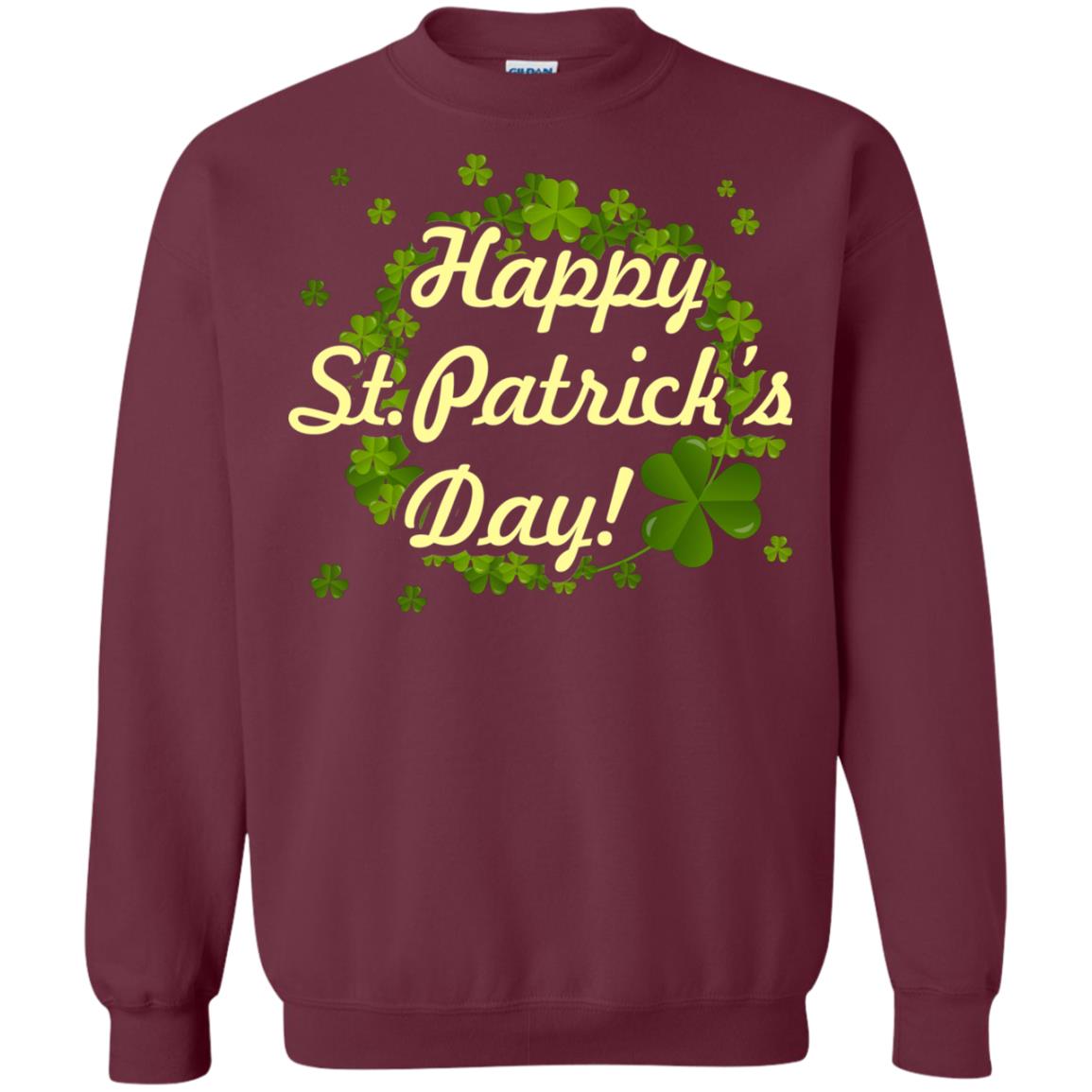 Happy St.patricks Day Shamrocks T-shirt Maroon