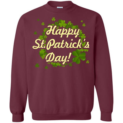 Happy St.patricks Day Shamrocks T-shirt Maroon