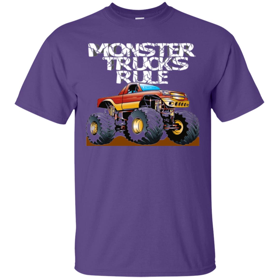 Monster Trucks Rule T-shirt Purple
