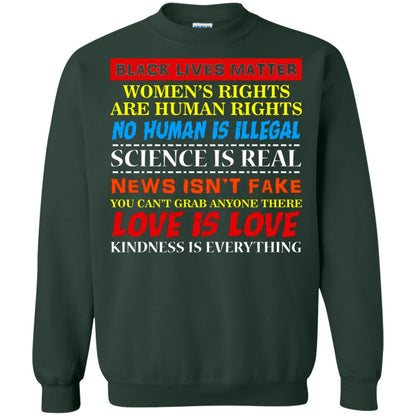 Black Lives Matter Womens Rights Are Human Rights Forest Green