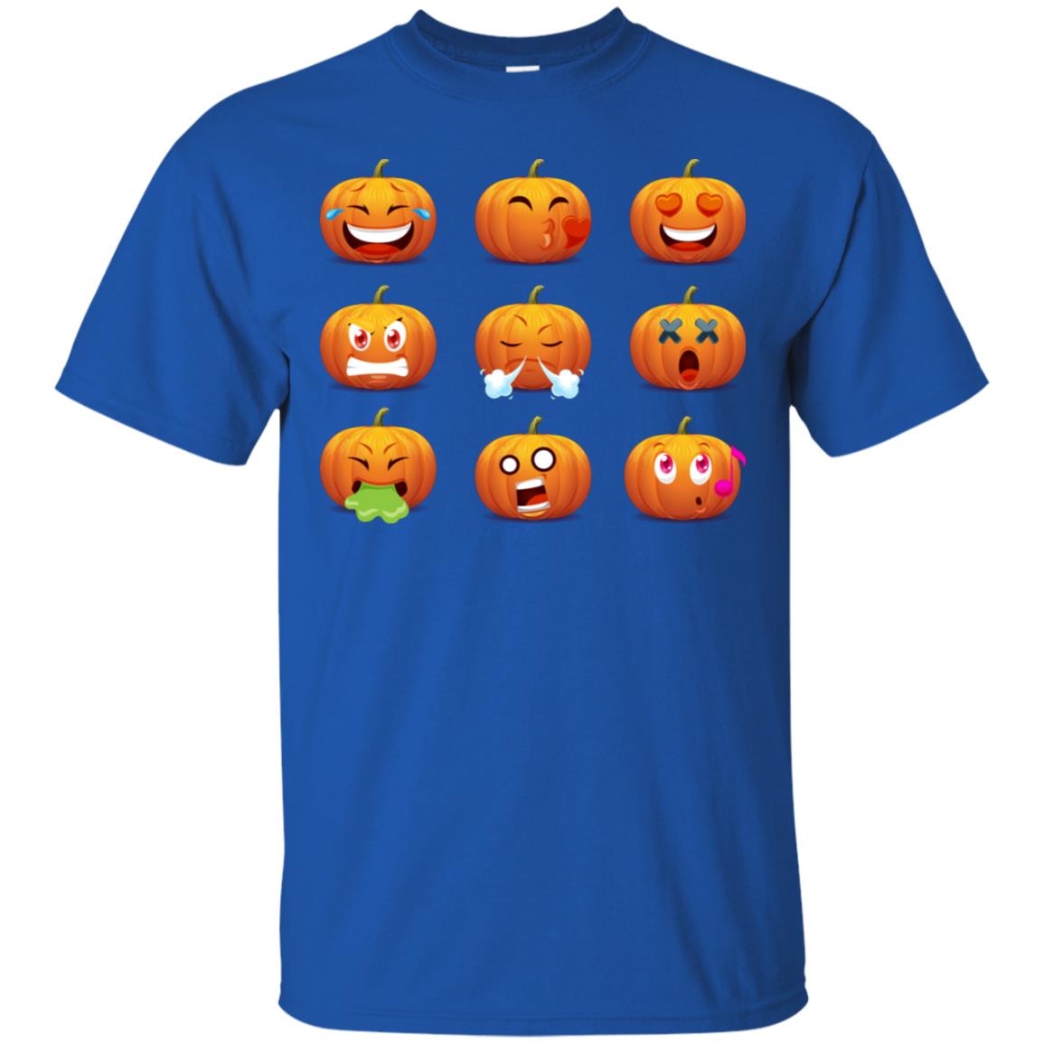 Funny Pumpkins Emoji Halloween Gift Shirt Royal
