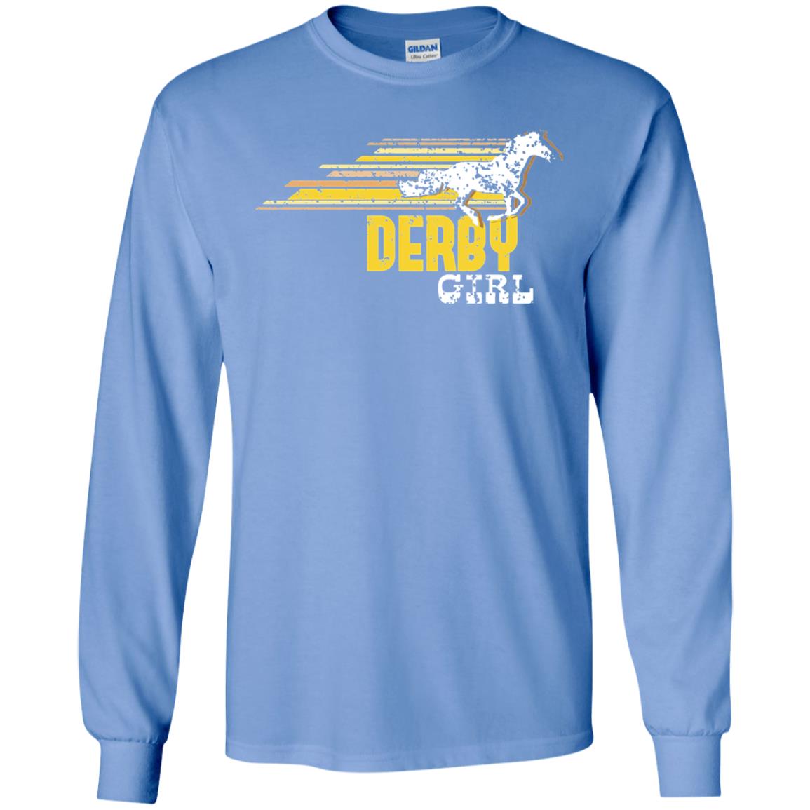 Derby Girl Derby Women Horse Race Shirt Carolina Blue