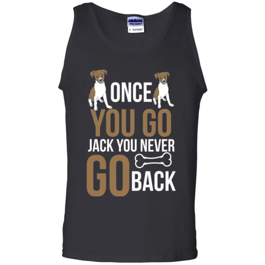 Russell Terrier T-shirt Once You Go Jack You Never Go Back Black