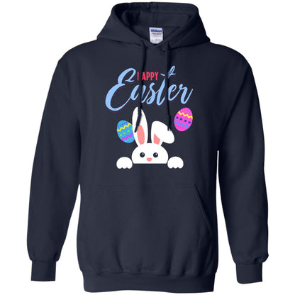 Emoji Bunny Egg Happy Easter Shirt Navy