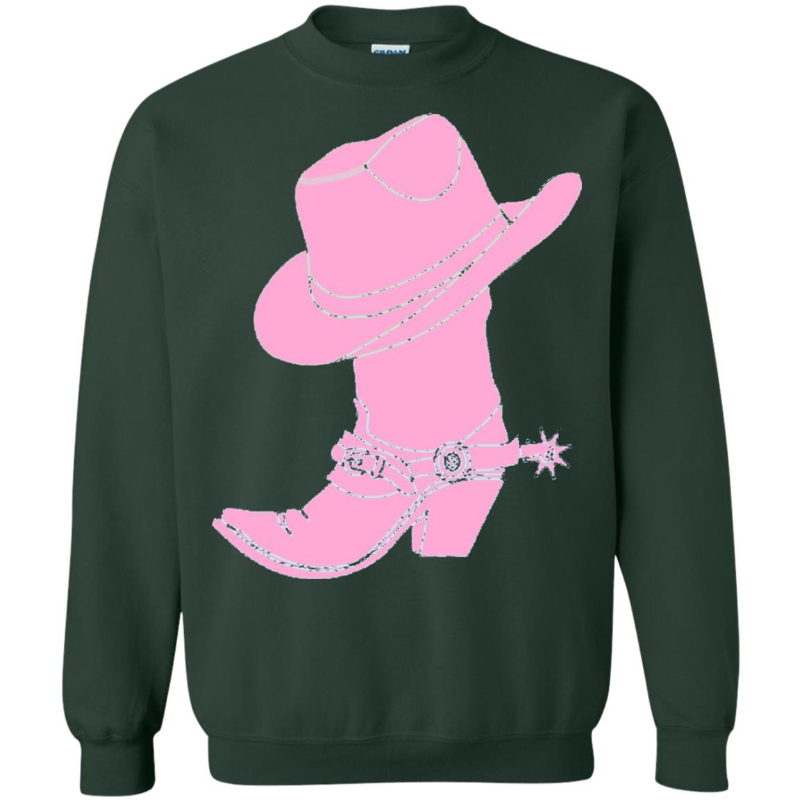 Cowgirl Boots Western Wear T-shirt Forest Green