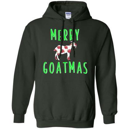 Goat Lovers T-shirt Merry Goatmas Forest Green