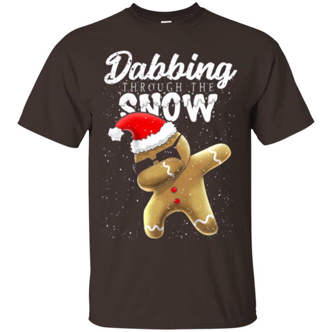 Dabbing Gingerbread T-shirt Dabbing Through The Snow Dark Chocolate