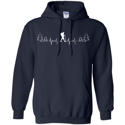 Heart Beat Hiking Lovers Shirt Navy