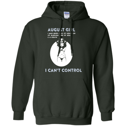 August Girl I Was Born With My Heart T-shirt Forest Green
