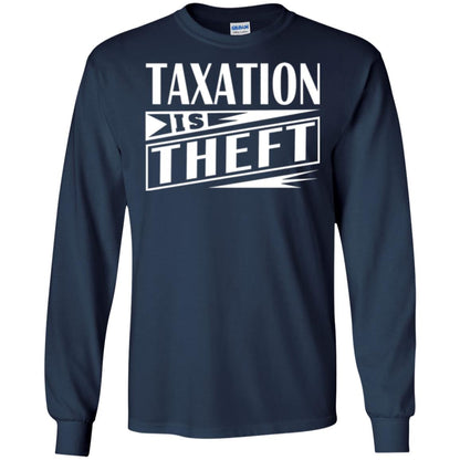 Taxation Is Theft Libertarian Anarchist T-shirt Navy