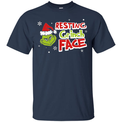 Christmas T-shirt Resting Grinch Face Navy