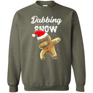 Dabbing Gingerbread T-shirt Dabbing Through The Snow