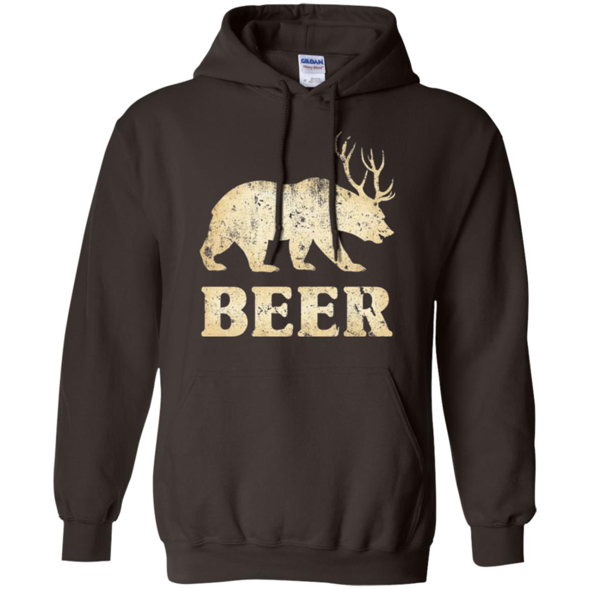 Beer T-shirt Vintage Bear Deer Dark Chocolate