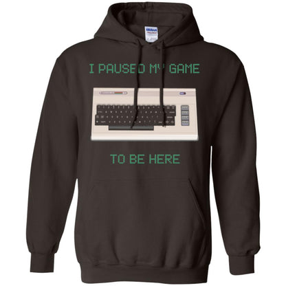 Retro Gamer T-shirt I Paused My Game To Be Here Dark Chocolate