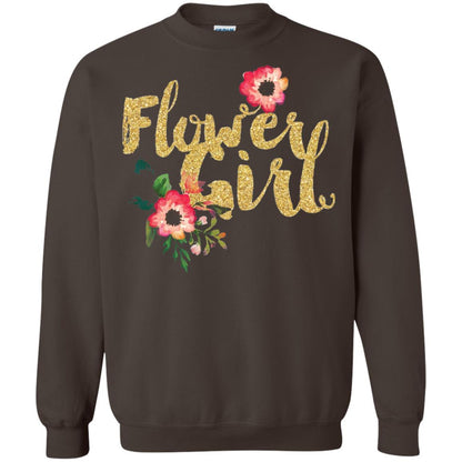 Flower Girl Bridesmaid Wedding Reception T-shirt Dark Chocolate