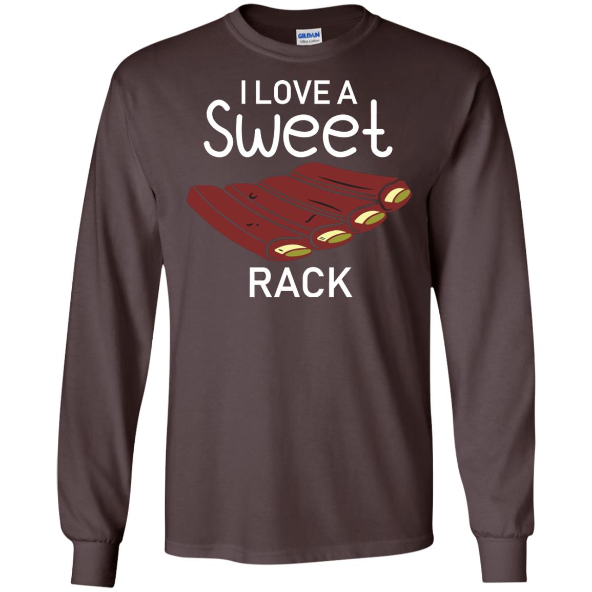 I Love A Sweet Rack Bbq Grill Summer Shirt Dark Chocolate
