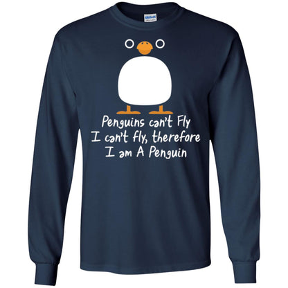 Penguin T-shirt I Can_t Fly Navy