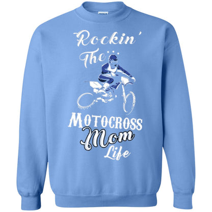 Rocking The Motocross Mom Life Mommy T-shirt Carolina Blue