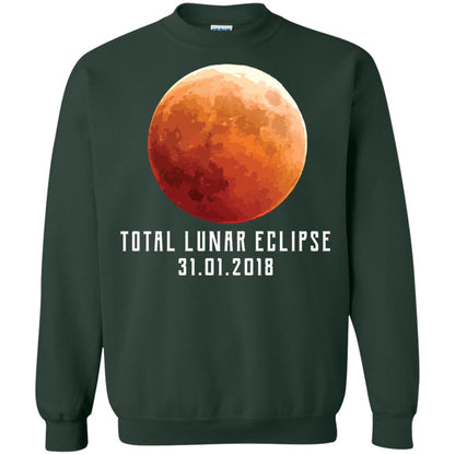 Total Lunar Eclipse Shirt 2018 Astronomy Gift Blood Moon Forest Green