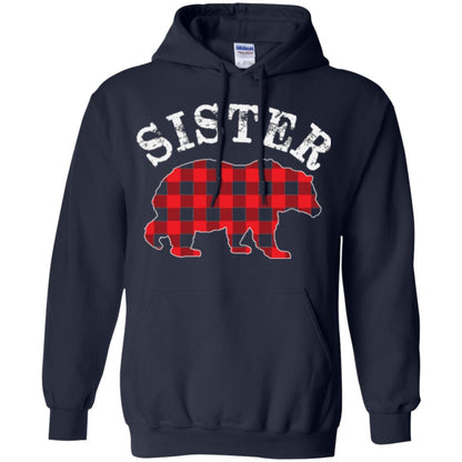 Family T-shirt Red Plaid Sister Bear Navy
