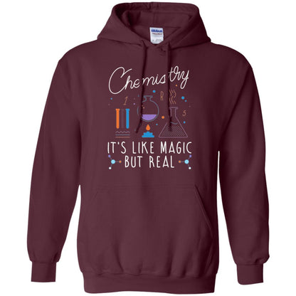 Chemistry T-shirt It_s Like Magic But Real Maroon