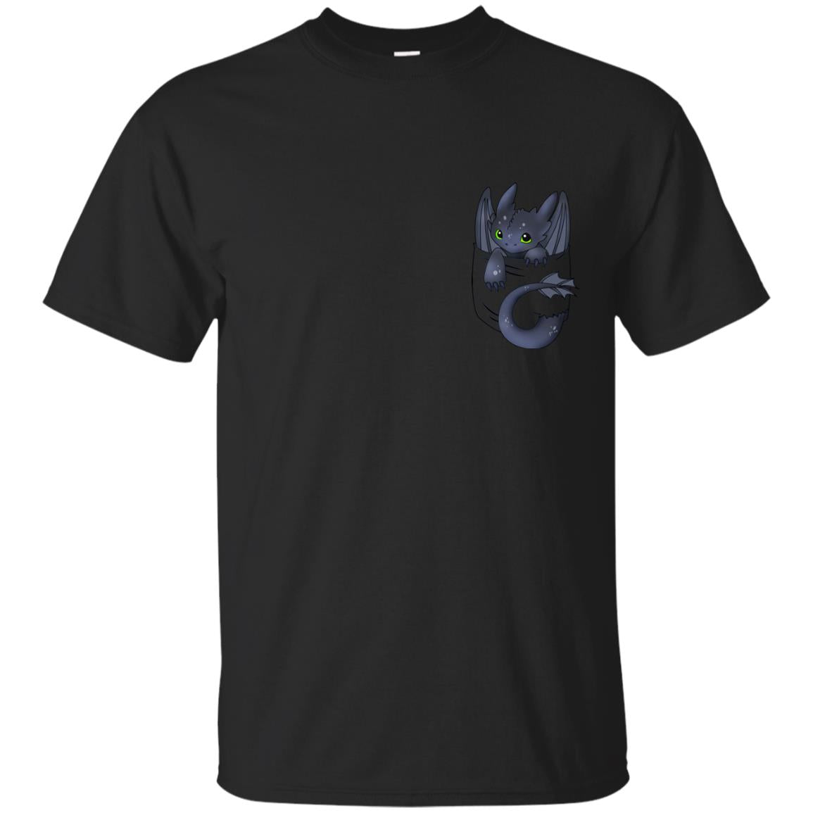 Dragon In Pocket Shirt Black