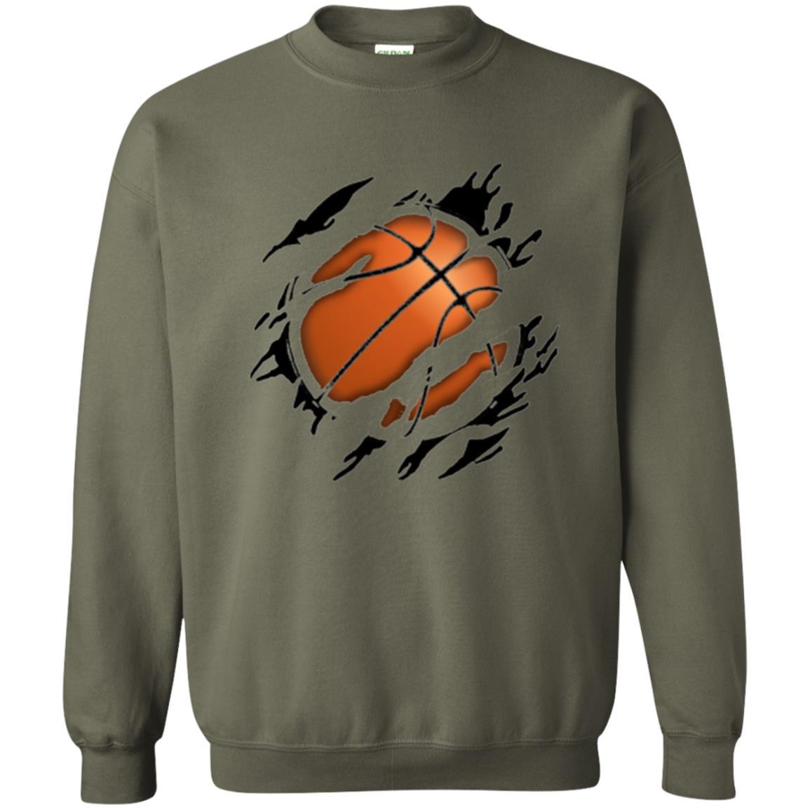 Basketball Lover T-shirt Basketball In Me Military Green