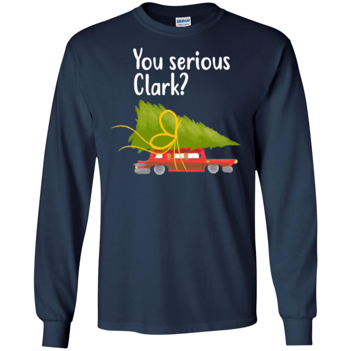 Christmas T-shirt You Serious Clark Griswold Navy