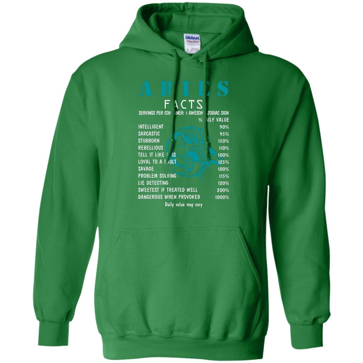 Aries Facts 1 Awesome Zodiac Sign Gift Shirt For Aries Horoscope Irish Green