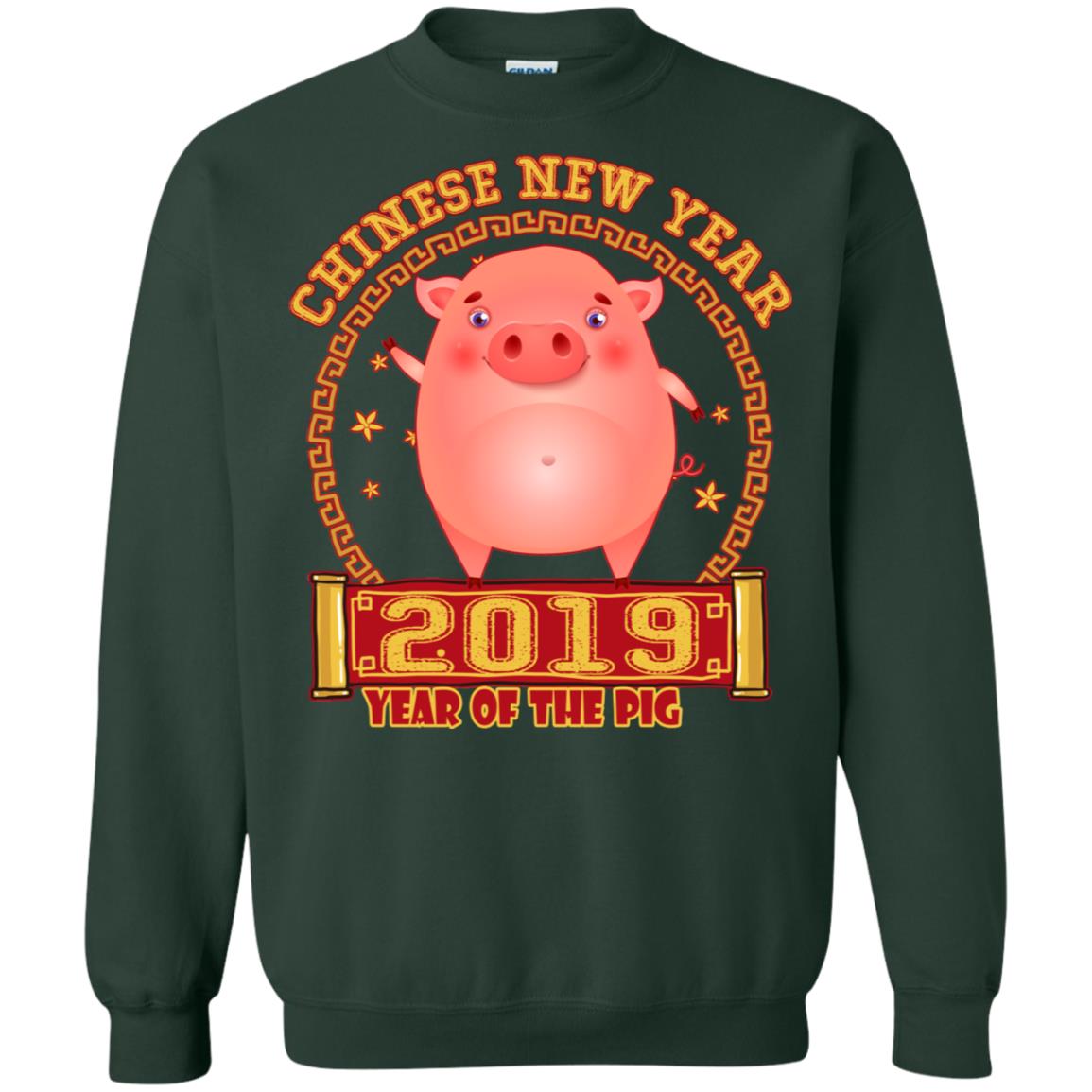 Chinese New Year Year 2019 Of The Pig Shirt Forest Green