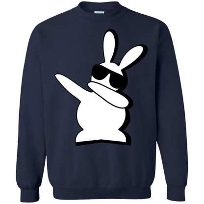 Dabbing Hip Hop Bunny Easter Shirt Navy