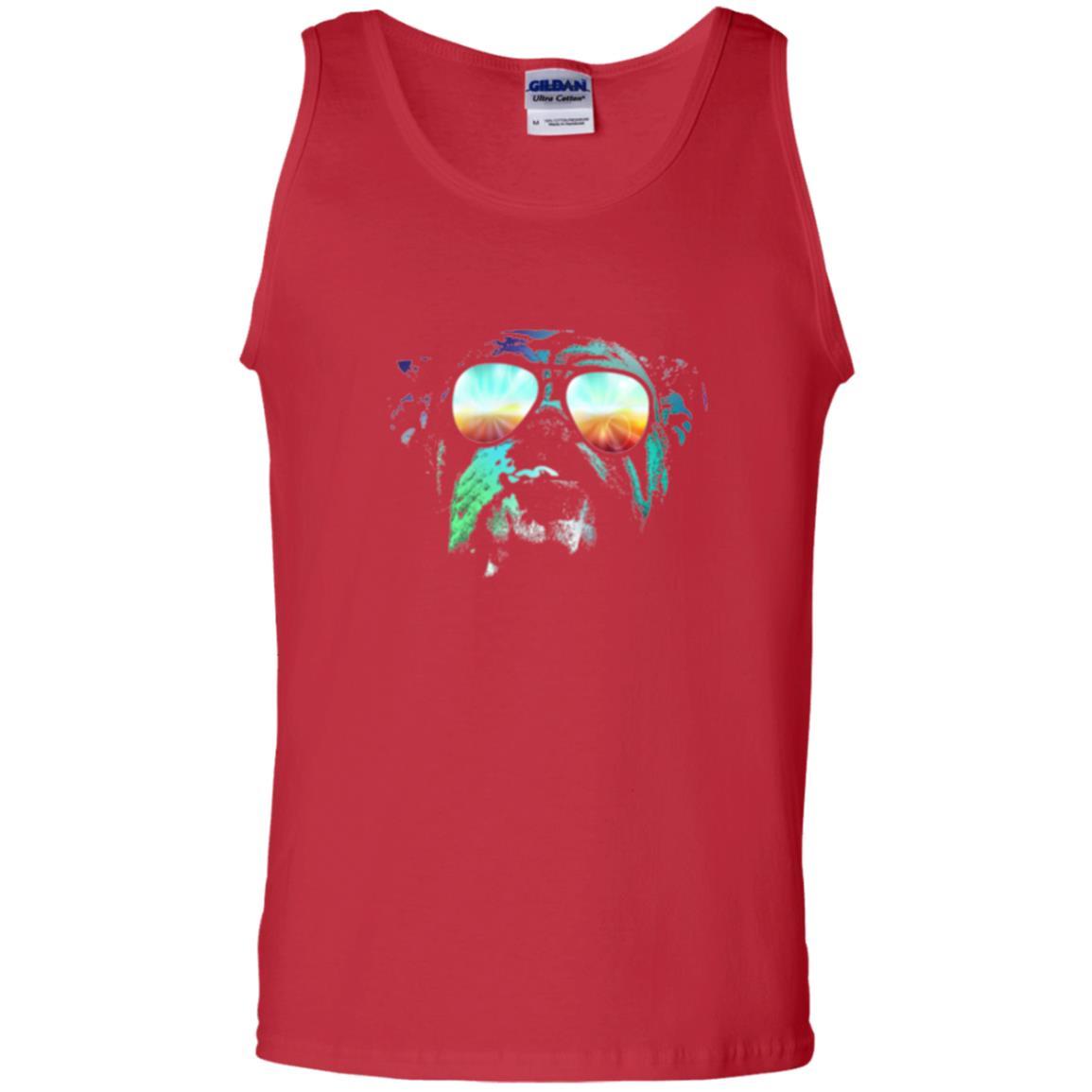 Pitbull Lover T-shirt English Bulldog Neon Dog T-shirt Red
