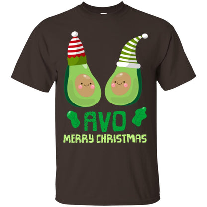 Avocado Merry Christmas T-shirt Dark Chocolate