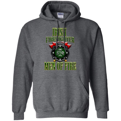 Irsh Firefighter Men Of Fire Irish Fireman Gift Shirt Dark Heather