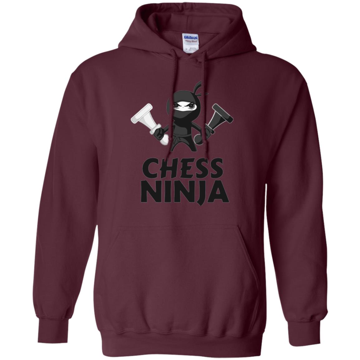 Funny Chess Ninja T-shirt Maroon