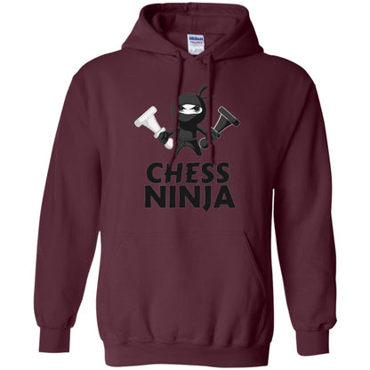 Funny Chess Ninja T-shirt Maroon