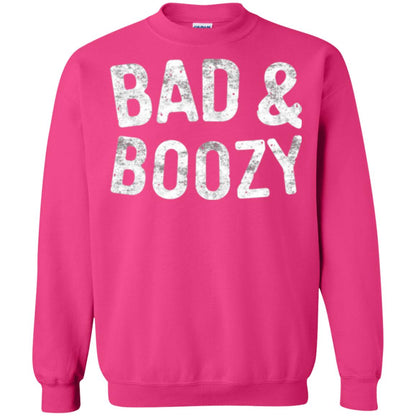 Funny Drinking T-shirt Bad And Boozy Heliconia
