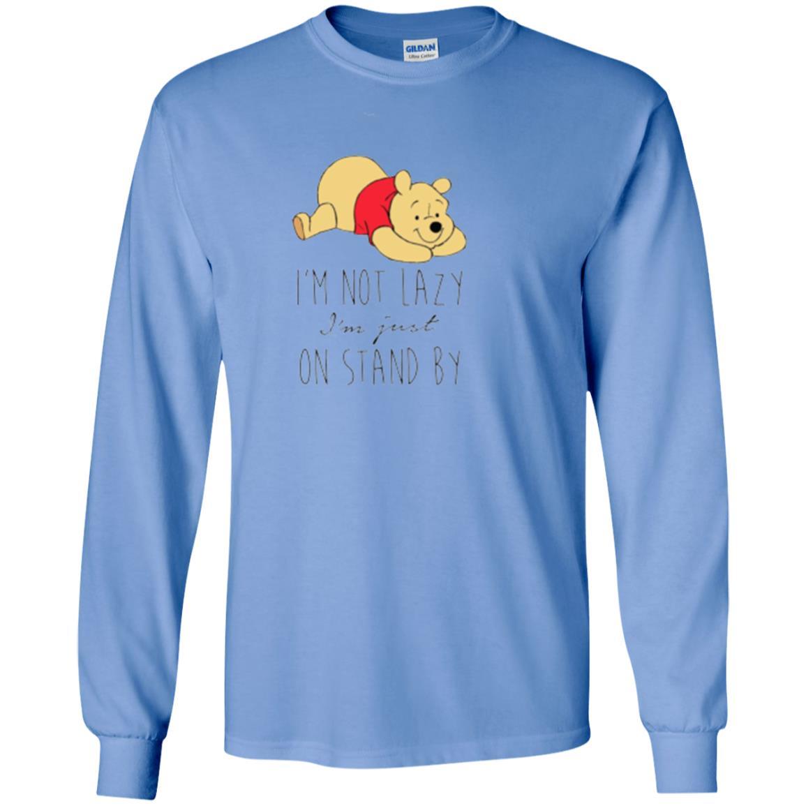 Cartoon T-shirt I'm Not Lazy I'm Just On Stand By Carolina Blue