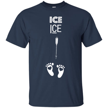 Ice Ice Surprise Baby Pregnancy Announcement T-shirt Navy