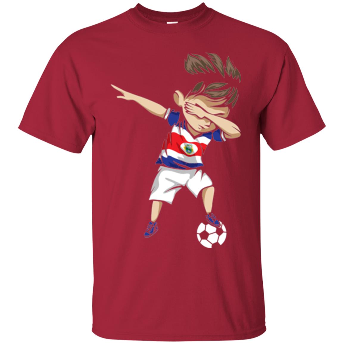 Dabbing Soccer Boy Costa Rica Jersey Football Shirt Cardinal